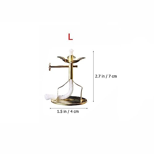 Leadigol Wick Holder Stable Durable Buddha Supplies Alloy Fotang Brass with Wick Oil Lamp Wick Base(S)