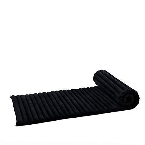 Leewadee Thai Roll Mat 75 x 28 inches Kapok Firm - color: Cl02 - Black, size: M: 75x28"