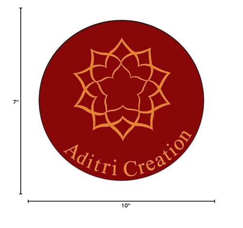 Set of 5 Mat Aasan Pooja Cloth God Idol Puja Temple Altar Cloth (7"X10") - color: Marron