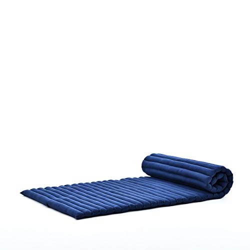 Leewadee Thai Roll Mat 75 x 28 inches Kapok Firm - color: Cl44 - Blue, size: M: 75x28"