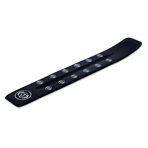 Bless-International Traditional-Handmade-Burner Wooden-Incense-Stick-Holder Ash-Catcher-Stand for-Aromatherapy-Meditation-Yoga (Black Strength) 10 Inches, Pack of 1 - color: Black Strength,10 Inch, size: One Holder