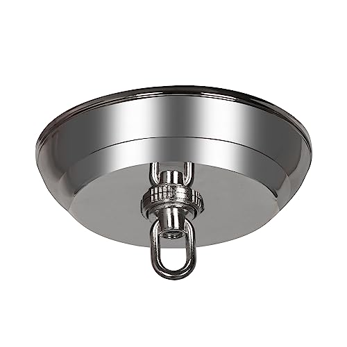 10 Feet Heavy Duty Silver Chain with 5" Light Canopy Kit for Chandelier, Swag Light Kit Light Fixture Mounting Bracket for Hanging Light,L0020 - color: Silver 10 Ft Chain with 5" Canopy