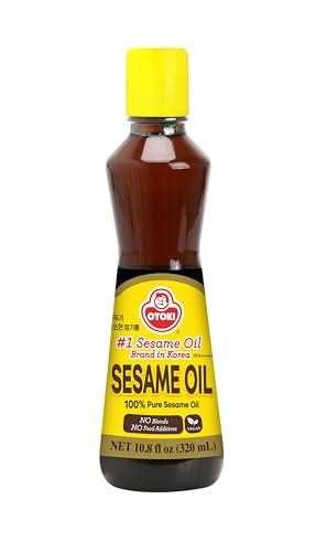 OTOKI 100% Pure Roasted Sesame Oil 320ml (10.82 fl oz) – Authentic Korean Toasted Sesame Seed Oil, Rich Nutty Flavor for Bibimbap, Vegetables & Soups - size: 10.82 Fl Oz (Pack of 1)