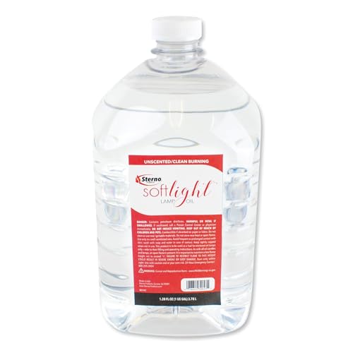 Sterno Soft Light Liquid Wax Lamp Oil, Clear, Gallon, 4 per Carton (STE30644)