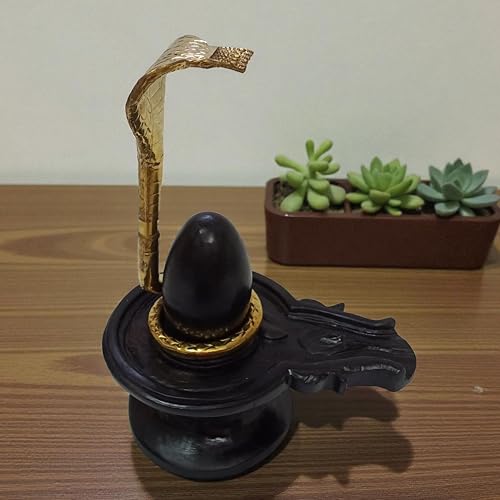 Brass Lord Shiva Sheshnaag Maharaj Idol | 11" Inch Handcrafted Shiva Nagaraj Naag Devta Statue | Divine Brass Sheshnaag Maharaj Murti for Temple, Pooja, Home Décor & Spiritual Gift Showpiece