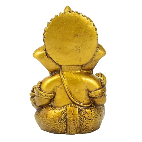 TIED RIBBONS Ganesh Idol for Car Dashboard Resin 3.7 Inch | Ganpati Idol for Car Dashboard, | Ganesha Murti for Home, Office Desk, Mandir Decor, Pooja Decor, Spiritual Gift, Diwali Gift Indian