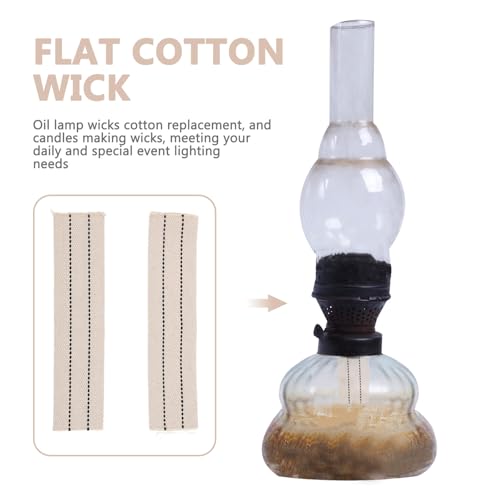 WOONEKY 3-Pack Cotton Flat Oil Lamp Wick Replacement 8.66In Long for Kerosene Lanterns Hurricane Lamps Oil Burners Indoor & Outdoor Emergency Lighting - size: 22.00X5.00X0.20CM