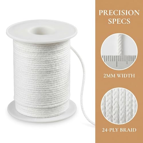 200 Feet Braided Candle Wick Spool 100% Cotton