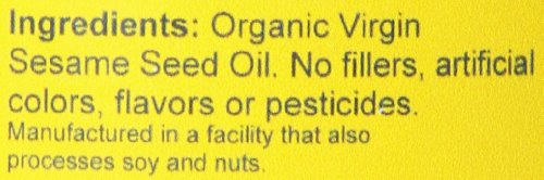 Toasted Sesame Oil Organic 16 Oz Artisanal, Great for Stir Fry, Curries Noodles, or As A Marinade
