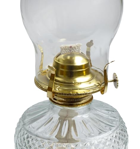 #2 Kerosene Lamp Burner / Brass Plated Burner / Oil Lamp Replacement Parts / Oil Lamp Chimney Holder for Antique Hurricane Lamps with Wicks(Gold)