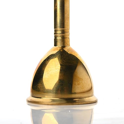 Brass Ghanti Traditional Indian Utensils Accessory Item Articles for Home Mandir Temple Festival Purpose Religious Occasions Puja Kit and Gifting (Pooja Ghanti) - color: Pooja Ghanti