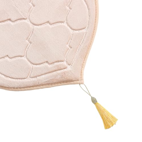 JE JOUE Prayer Rug Muslim Mat Islamic - Thickening Sponge Muslim Rug for Men Women Eid Travel Ramadan, Soft Luxury Great for Knees and Forehead (Camel) - color: Camel