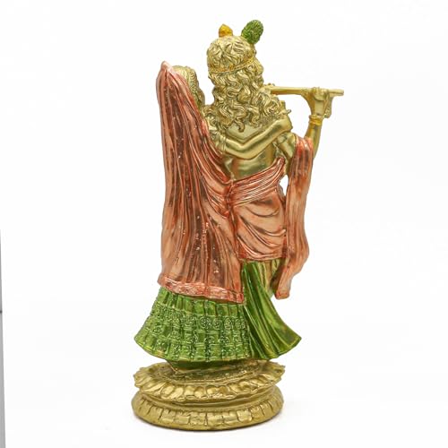 alikiki Hindu Idol Radha Krishna Statue - Indian God Goddess Figurine Murti Pooja Item Home Office Temple Mandir Puja Item India Buddha Diwali Wedding Gifts Meditation Altar Shrine Kit