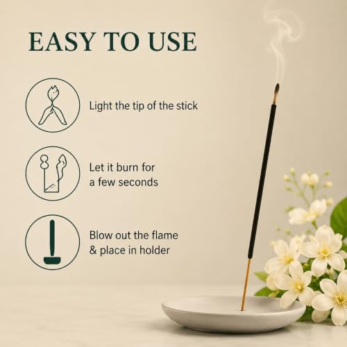 Zed Black Jasmine Incense Sticks, Sweet Blooming Floral Scent, 120 Sticks - color: Jasmine