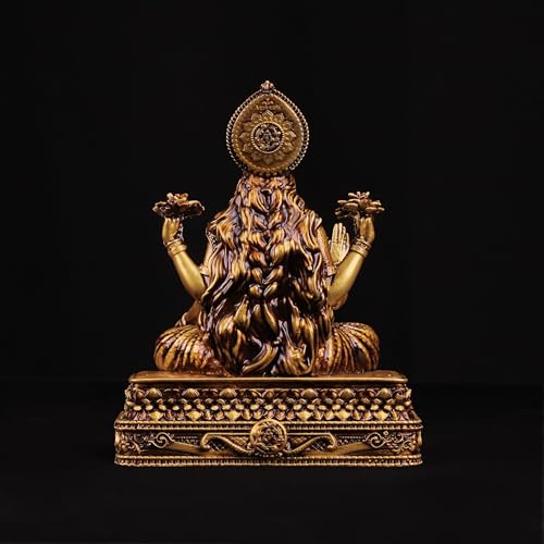 Artarium Lakshmi Idol Statue 6 Inch Antique Finish, Goddess Lakshmi Murti, Hindu Goddess of Wealth & Prosperity Figurine for Home Temple, Pooja Mandir, Office Desk, Meditation Altar & Spiritual Gift - color: Shree Laxmi (6 Inch)