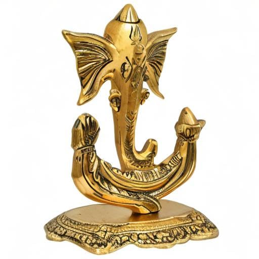 Wonder Care | Ganesha Statue Sculpted in Great Detail in Ivory Antique Finish - Ganesh Idol for Car | Home Decor | Mandir | Gift | Hindu God Idol