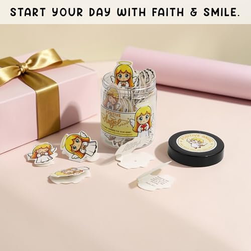 Positive Angel Jar, Angel Gifts For Women, First Communion Gift For Girls, Cute Christian Gifts for Teen Girls - style: Positive Angel