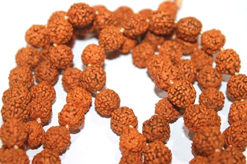 Original 5 Face Rudraksha Mala 108+1 With Certificate & Gaumukhi Japa Mala Bag, Beads Necklace, Seed Bead Natural Himalaya Panch Mukhi Rudraksha Seed, Prayer Beads, Wrist Mala Wrap, Jaap Mala 8MM