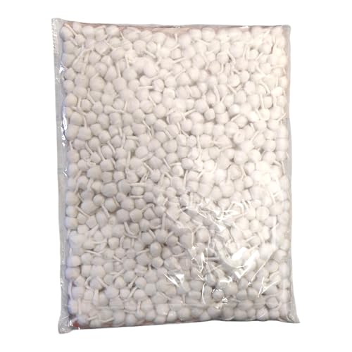 Santosh Jewellers™ Cotton Phool Diya Batti Wicks for Puja, White Round Oil Lamp Wicks, 360+ Pieces Pack, Traditional Pooja Cotton Wicks