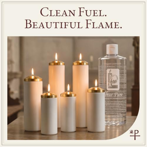Religious Supply Center Altar Pure Liquid Paraffin Candle Oil for Churches – 99.4% Pure, Smokeless, Odorless Fuel – 12 Quart Case (Made in USA)