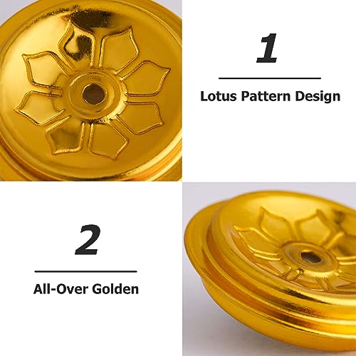 GORGECRAFT 10Pcs Metal Floating Wick Ghee Oil Lamp Disc Holder Candle Float Stand Rack Replacement Table Centerpiece Worship Tealight Wick Centering Devices Buddhist Supplies for Temple Kerosene Fuel