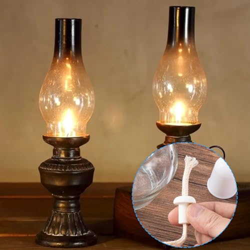 Oil Lamp Wicks, 10 Sets 0.5 Feet 1/4 Inch Round Cotton Wicks - size: 0.5 feet (1/4 inch)