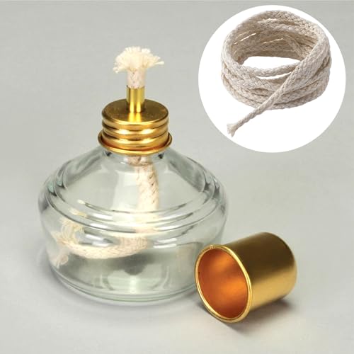 32.75 Ft Cotton Wicks for Oil Lamps, 1/8 Inch - size: 32.75 feet (1/8 inch)