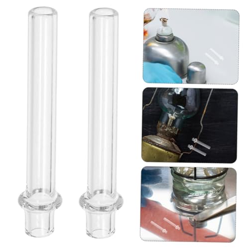 PRETYZOOM 6 Pack Wick Holders for Oil Lamps Glass Wick Tubes Replacement Parts for Kerosene Lamp Lantern Tea Light Torch Lamp and Oil Lamps Accessories for Home Lighting