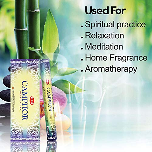 Camphor - Box of Six 20 Stick Tubes - Hem Incense (Standard Version)