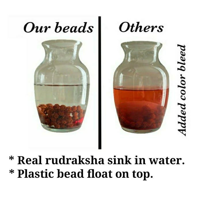 Himalayan organic five face Rudraksha necklace mala. Standard size 108 beads grown up in Himalaya of Nepal without chemical, wax and color treatment