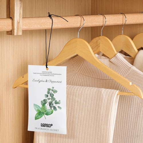 MYARO 12 Pack Eucalyptus Mint Scented Sachets, Closet Deodorizer Freshener - color: Eucalyptus Mint, size: 12 Packs