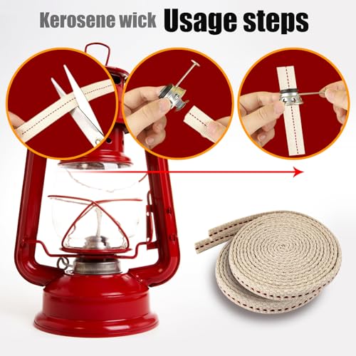1 Roll Oil Lamp Wick - 6.5 Feet Roll, 3/8 Inch Flat Cotton Wick Replacement - Perfect for Oil Lamps, Lanterns, and Oil Burners (3/8 inch) - size: 3/8 inch