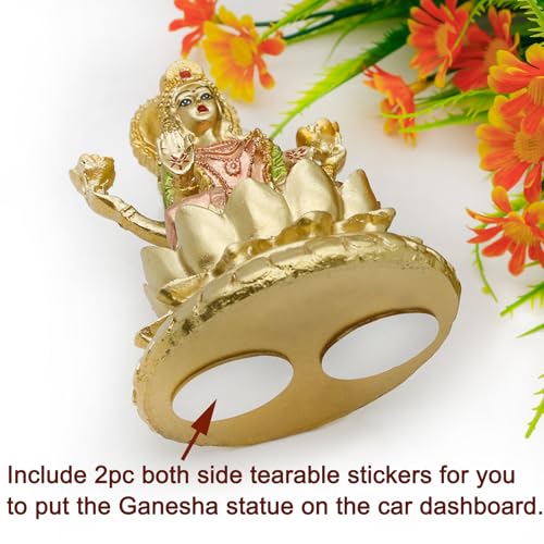 Hindu Lakshmi Goddess for Car Dashboard Decor Diwali Gift w/ 2 stickers
