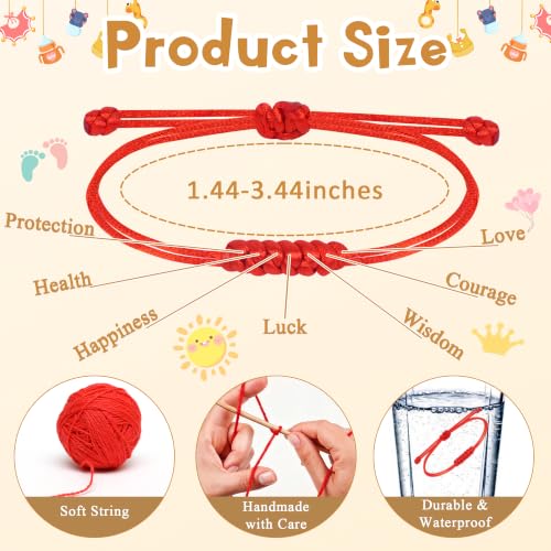 DAYANEY Red Bracelet for Women Men, Rakhi for Brother, Baby Protection Gift - style: baby red bracelet
