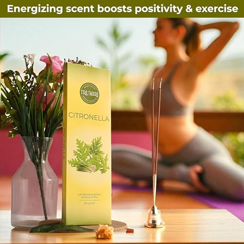 Citronella Incense Sticks - Pack of 100 Insence-Sticks - Made with Natural Citronela Oil - Scented Insense Outdoor Inscents Non Toxic Incents - color: Citronella