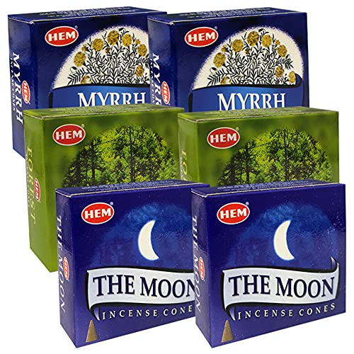 Forest The Moon Incense Cones & Holder Bundle Variety Pack from Hem Trumiri Insense Inscents Insencents Insence - color: Forest & the Moon