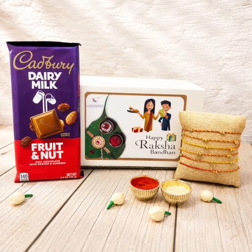 LOVENSPIRE Raksha Bandhan Gift Hamper for Brother – Indian Rakhi Festival Gift Set for Bhai - color: Hamper 4