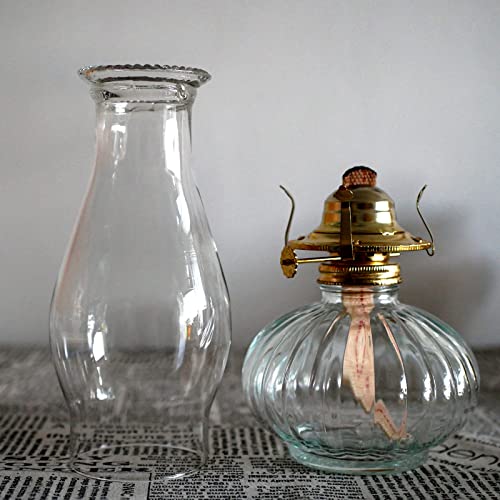 Oil Lamp Burner 2 Set, with Reduction Collar and Cotton Wick & 39 inch Wick, Replacement Parts for Kerosene or Vintage Lamps - Brass - style: Burner / 2PK