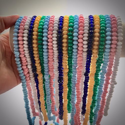 50 Pack Islamic Prayer Beads, 99 Bead Muslim Tasbih Bulk Set for Wedding Favors, Ramadan Gifts & Mosque Supplies (Multicolor (Pink-Blue-Dark Green - Gold -Dark Blue))