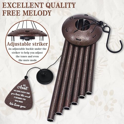 Aunt Gifts, 32" Bronze Wind Chimes, Birthday Gifts for Auntie from Niece - color: 3 - Aunt Gift