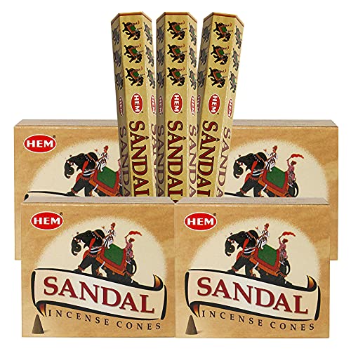 Sandalo Sandalwood Incense Sticks and Cone Incense Holder Variety Pack #1 Bundle insence insense insienso - color: Sandalo