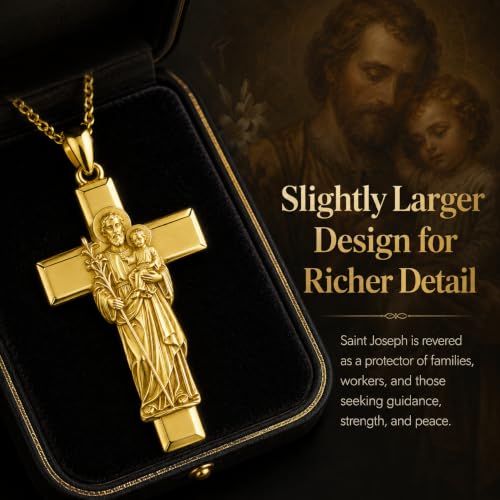 Patron Saint Necklace 14K Gold Medal Catholic Pendant Christian Religious Amulet Jewelry Gift for Men Women