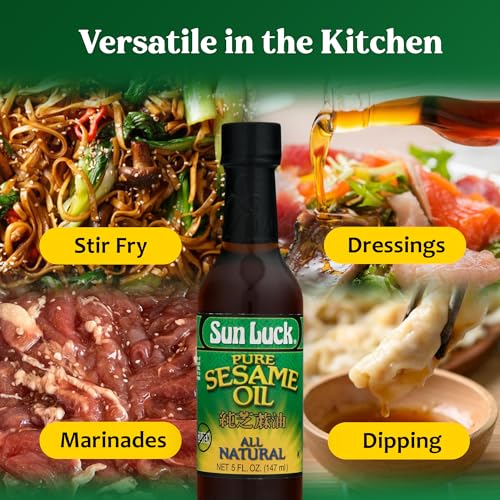Sun Luck Pure Sesame Oil 5 oz Bottle - size: 5 Fl Oz (Pack of 1)