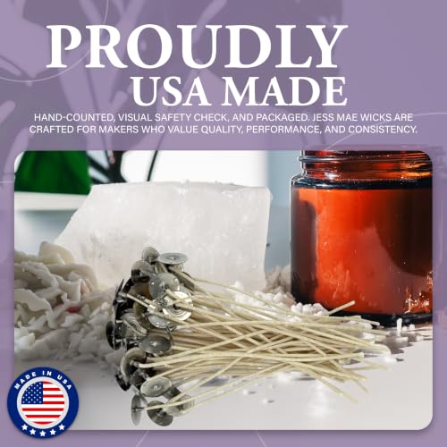 HTP 83 6 Inch Candle Wicks, 50 Count Pre-Waxed Pre-Tabbed - size: 50 HTP - 83