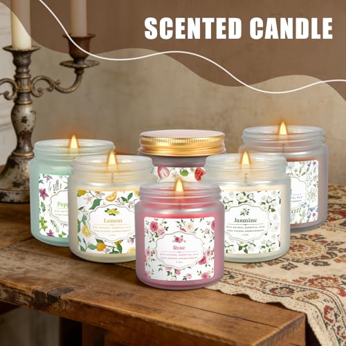 YOROXRG 24 Pack Scented Candles with Added Natural Essential Oils, 3.5oz, Suitable for Various Festivals, Parties, Yoga, and Home Scene - color: 24 Pack Colors