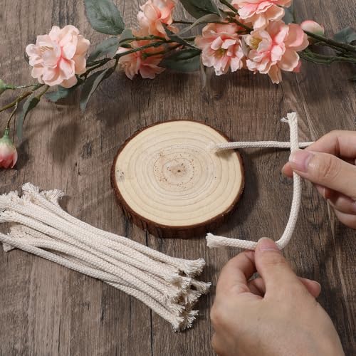 20PCS 1/4" Round Cotton Oil Lamp Wicks, Braided Replacement Wick