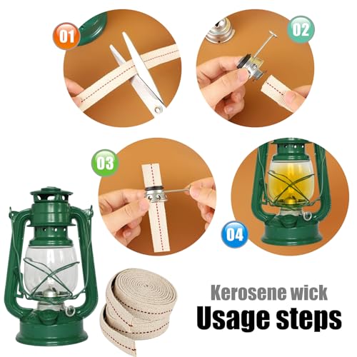 1 Roll/ 6.5 Feet Oil Lamp Wick, 3/4 Inch Flat Cotton Wick Replacement for Oil Lamps, Lanterns, Oil Burners (3/4", 1) - size: 3/4"