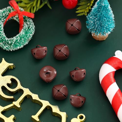 Zhanmai 300 Pieces 0.5'' Jingle Bells Bulk for Craft, Brown - color: Brown, size: 0.5 inch