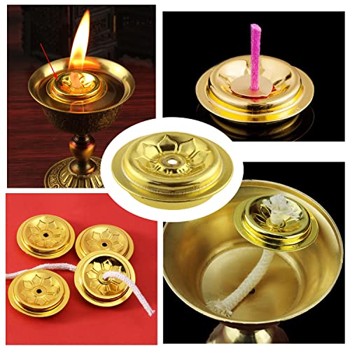 4pcs Metal Floating Candle Holders - Disc Holders, Lamp Stand, Wick Seat Accessories
