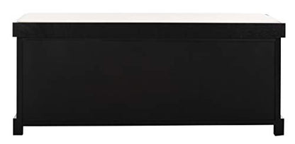 SAFAVIEH Furniture - Lonan Storage Bench - Black - Solid Wood - Farmhouse Lift-Top Design - Ideal for Entryway, Living Room, Hallway, 18" Seat Height (AMH5733E) - color: Black